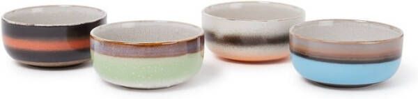 HKliving 70's ceramics dessertschaal 12, 5 cm set van 4