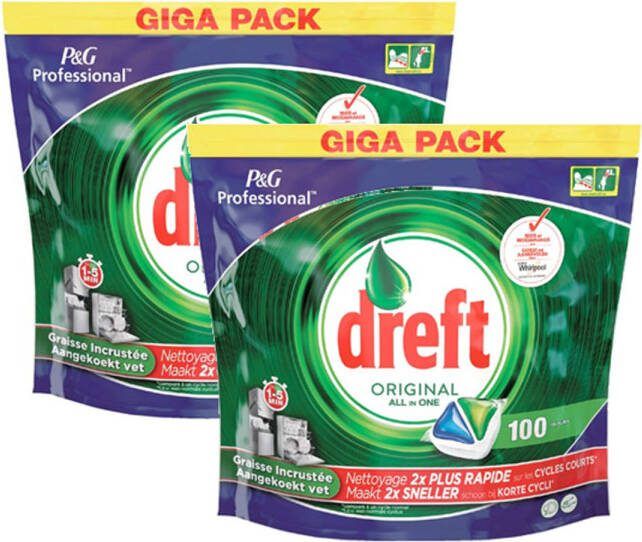 Dreft Original All In One Vaatwastabletten Regular 200 Stuks
