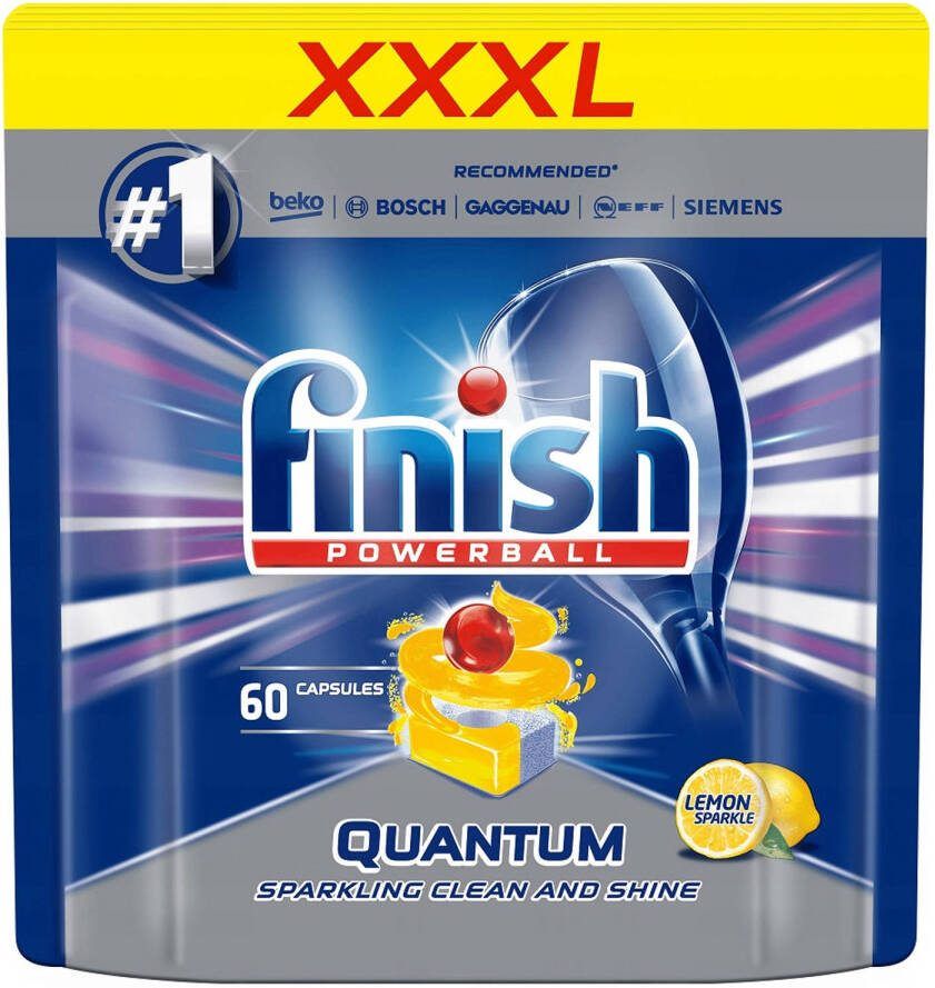Finish Quantum Max Vaatwasser Capsules 60 Stuks Citroen
