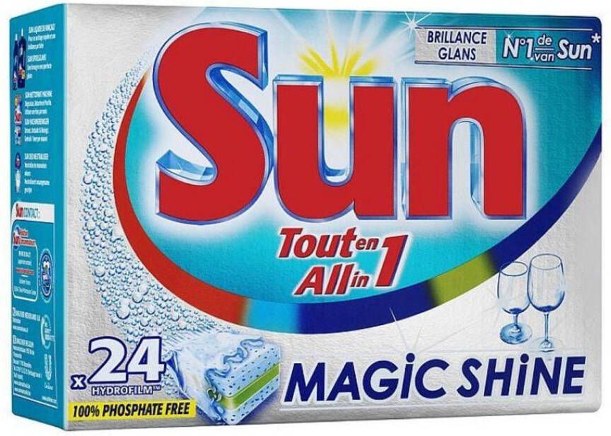 Sun All In 1 Magic Shine Vaatwastabletten 24 Stuks online kopen
