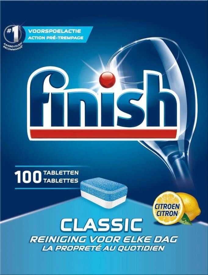 Finish Vaatwastabletten Classic Lemon Kwartaal Pak 100 Stuks