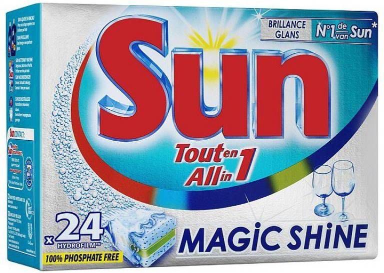 Sun All in 1 Magic Shine Vaatwastabletten 24 stuks